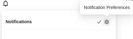 React notification preferences interface showing user options